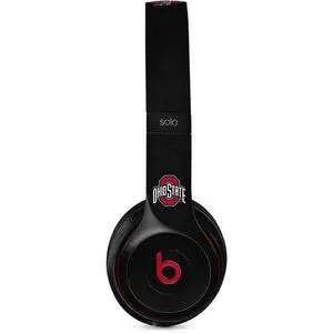 Decal Audio Skin Compatible with Beats Solo 3 Wireless - Officially Licensed Ohio State University OSU Buckeyes Black Design Decal Audio Skin Compatible with Beats Solo 3 Wireless - Officially Licensed Ohio State University OSU Buckeyes Black Design