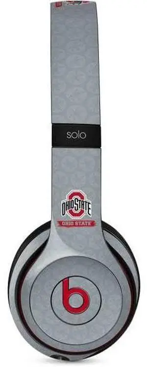 Decal Audio Skin Compatible with Beats Solo 3 Wireless - Officially Licensed Ohio State University Distressed Logo Design Decal Audio Skin Compatible with Beats Solo 3 Wireless - Officially Licensed Ohio State University Distressed Logo Design