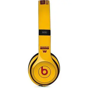 Decal Audio Skin Compatible with Beats Solo 3 Wireless - Officially Licensed NFL Washington Commanders Yellow Design Decal Audio Skin Compatible with Beats Solo 3 Wireless - Officially Licensed NFL Washington Commanders Yellow Design