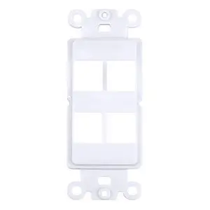 4-Port Single Gang Keystone Decora Style Insert Strap, Pack of 10 4-Port Single Gang Keystone Decora Style Insert Strap, Pack of 10