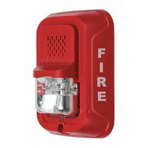 Horn Strobe,Marked Fire,Wall or Ceiling Horn Strobe,Marked Fire,Wall or Ceiling