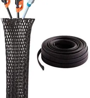 1/8 Inch Clean Cut Braided Cable Sleeve-Black-25 Feet 1/8 Inch Clean Cut Braided Cable Sleeve-Black-25 Feet