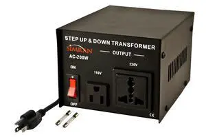 AC-200 Step Up/Down 110v 220v Voltage Converter Transformer, 200 Watt AC-200 Step Up/Down 110v 220v Voltage Converter Transformer, 200 Watt