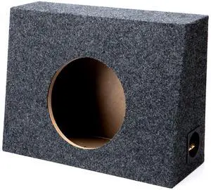 10" Inch Truck Sub Box Single Subwoofer Enclosure Regular Cab 5/8" MDF ASC | Wedge design fits behind standard pickup seats, punchy bass upgrade for factory audio, easy speaker wire hookup 10" Inch Truck Sub Box Single Subwoofer Enclosure Regular Cab 5/8" MDF ASC | Wedge design fits behind standard pickup seats, punchy bass upgrade for factory audio, easy speaker wire hookup