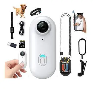 4K HD Mini WIFI Action Camera, Thumb-Sized POV Portable Body Camera,Wearable Sport Cam,with Magnetic Lanyard,360°Rotatable Clip, Suitable for Cycling, Motorcycle, Pets, and Vlogging (4k-wht-128g) 4K HD Mini WIFI Action Camera, Thumb-Sized POV Portable Body Camera,Wearable Sport Cam,with Magnetic Lanyard,360°Rotatable Clip, Suitable for Cycling, Motorcycle, Pets, and Vlogging (4k-wht-128g)
