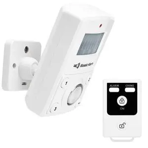 Remote Motion Sensor Alarm for Garage, Shed, Indoor. 135dB Loud Sound Home Security Intruder Burglar Alert. Battery Operated Portable Keypad Motion Detector Siren for Travel. Cordless or USB Power Remote Motion Sensor Alarm for Garage, Shed, Indoor. 135dB Loud Sound Home Security Intruder Burglar Alert. Battery Operated Portable Keypad Motion Detector Siren for Travel. Cordless or USB Power