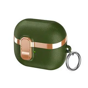 Electroplated Leather-Look TPU Case for Galaxy Buds 3/3 Pro/3 FE - Safety Lock clamp & Durable Shock Absorption (Green) Electroplated Leather-Look TPU Case for Galaxy Buds 3/3 Pro/3 FE - Safety Lock clamp & Durable Shock Absorption (Green)