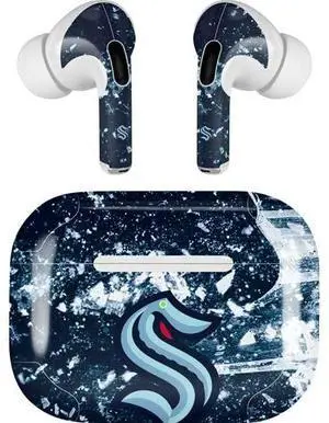 Decal Audio Skin Compatible with AirPods Pro 2nd Gen - Officially Licensed NHL Seattle Kraken Frozen Design Decal Audio Skin Compatible with AirPods Pro 2nd Gen - Officially Licensed NHL Seattle Kraken Frozen Design