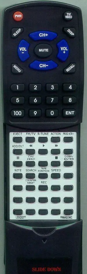 Replacement Remote Control for PANASONIC PVC2541, LSSQ0277 Replacement Remote Control for PANASONIC PVC2541, LSSQ0277