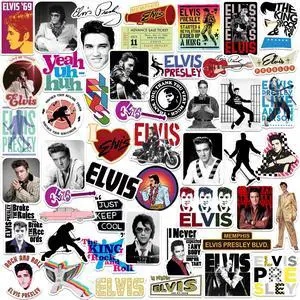 Elvis Presley 50 Vinyl Stickers Waterproof Die-Cut Decals Laptop Scrapbook Elvis Presley 50 Vinyl Stickers Waterproof Die-Cut Decals Laptop Scrapbook
