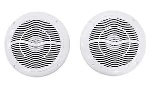 RMC65W White Pair 6.5" Waterproof Marine Boat Speakers, 2-Way | 600W Peak / 150W RMS CEA Compliant, 4 Ohm, Polypropylene Cone, ABS Basket, UV Resistant, Includes Wire RMC65W White Pair 6.5" Waterproof Marine Boat Speakers, 2-Way | 600W Peak / 150W RMS CEA Compliant, 4 Ohm, Polypropylene Cone, ABS Basket, UV Resistant, Includes Wire