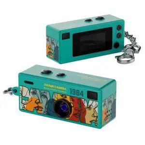 CharmSnap Mini Keychain Camera, 1080P HD Digital Camera, 2MP Point & Shoot, Portable Pocket Camera for Kids & Travel, Wide Angle Lens, USB-C Rechargeable (Cyan) CharmSnap Mini Keychain Camera, 1080P HD Digital Camera, 2MP Point & Shoot, Portable Pocket Camera for Kids & Travel, Wide Angle Lens, USB-C Rechargeable (Cyan)