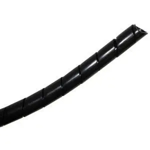 Vortex Spiral Cable Wrap - 3/8 Inch 100 Feet Long - Hose Protector Flexible Polyethylene Wire Conduit Tubing Cable Sleeve Cord Cover to Organize Wires Black Vortex Spiral Cable Wrap - 3/8 Inch 100 Feet Long - Hose Protector Flexible Polyethylene Wire Conduit Tubing Cable Sleeve Cord Cover to Organize Wires Black