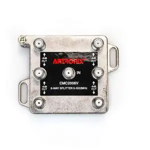 6-way RG6 Splitter Coaxial Signal CMC2006V Cable HDTV 1GHz 1002MHz 6-way RG6 Splitter Coaxial Signal CMC2006V Cable HDTV 1GHz 1002MHz