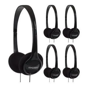 KPH7 Lightweight Portable On-Ear Headphones Bundle (Black, 5-Pack) KPH7 Lightweight Portable On-Ear Headphones Bundle (Black, 5-Pack)