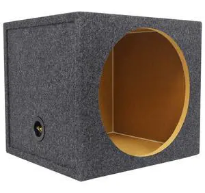 RGS15 Single 15" Sealed Car Sub Enclosure, 2.03 Cu Ft, 3/4" MDF | Subwoofer Box Made in USA, Gold Spring Loaded Terminals, Fits Most 15" Subs, 14.5" Mounting Depth, Heavy Duty, Carpeted RGS15 Single 15" Sealed Car Sub Enclosure, 2.03 Cu Ft, 3/4" MDF | Subwoofer Box Made in USA, Gold Spring Loaded Terminals, Fits Most 15" Subs, 14.5" Mounting Depth, Heavy Duty, Carpeted