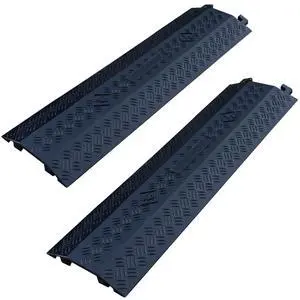 2-Pack Black 40" Cable Ramp 1-Channel | Heavy Duty Cord Ramp 2000 lbs Capacity, Black Drop Over Hose & Cord Protector for Indoor Outdoor High Traffic Areas 2-Pack Black 40" Cable Ramp 1-Channel | Heavy Duty Cord Ramp 2000 lbs Capacity, Black Drop Over Hose & Cord Protector for Indoor Outdoor High Traffic Areas