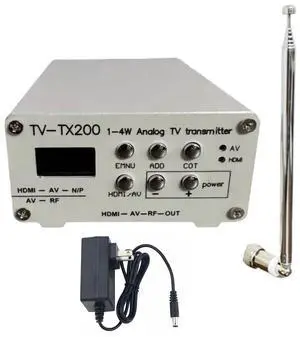 VHF UHF Analog TV Transmitter with Antenna, HDMI Modulator RF Converter RCA Coaxial Composite Adapter VHF UHF Analog TV Transmitter with Antenna, HDMI Modulator RF Converter RCA Coaxial Composite Adapter