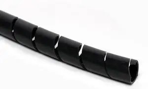 Black Polyethylene Spiral Wrap - 1/4" OD - 25 Foot Spool Black Polyethylene Spiral Wrap - 1/4" OD - 25 Foot Spool