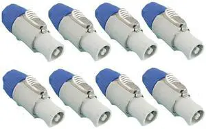 8 ProCraft PC-TSC044 Gray Power Out AC Cable End 20A PowerCON Compatible | Includes eight 20A gray power-out AC cable end connectors compatible with Neutrik PowerCON 8 ProCraft PC-TSC044 Gray Power Out AC Cable End 20A PowerCON Compatible | Includes eight 20A gray power-out AC cable end connectors compatible with Neutrik PowerCON