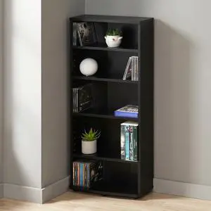 5-Tier Open Shelf CD Rack, DVD Storage Cabinets with Adjustable Shelves, Easy Assembly DVD Shelf, Media Shelf for CD Blueray Game Disc, for Home Office, Living Room, Espresso 5-Tier Open Shelf CD Rack, DVD Storage Cabinets with Adjustable Shelves, Easy Assembly DVD Shelf, Media Shelf for CD Blueray Game Disc, for Home Office, Living Room, Espresso