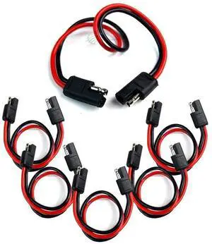 20 Pack 14 Ga 12" Inch Quick Disconnect 2 Pin Polarized Molded Power Connectors 20 Pack 14 Ga 12" Inch Quick Disconnect 2 Pin Polarized Molded Power Connectors