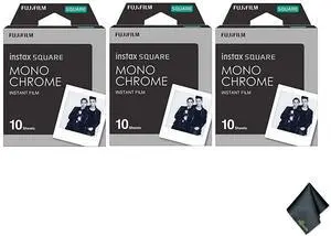 INSTAX Square Monochrome Film 30 Exposures Bundle | For Instant Photos, Scrapbooks & Sharing | Includes Cleaning Cloth INSTAX Square Monochrome Film 30 Exposures Bundle | For Instant Photos, Scrapbooks & Sharing | Includes Cleaning Cloth