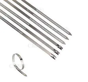 JC Performace Products USA (10 Pack) 310 Stainless Steel Cable Ties Positive Locking Ladder Hose Clamps JC Performace Products USA (10 Pack) 310 Stainless Steel Cable Ties Positive Locking Ladder Hose Clamps
