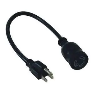 Heavy-Duty Power Extension Server Cord 15A, 14AWG (NEMA 5-15P to NEMA L5-15R) 1-ft.(P023-001), Black Heavy-Duty Power Extension Server Cord 15A, 14AWG (NEMA 5-15P to NEMA L5-15R) 1-ft.(P023-001), Black