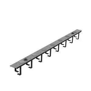 Vertical D-Ring Cable Manager, Steel, 3.14 x 1.93 x 34 inch (LxWxH) Vertical D-Ring Cable Manager, Steel, 3.14 x 1.93 x 34 inch (LxWxH)