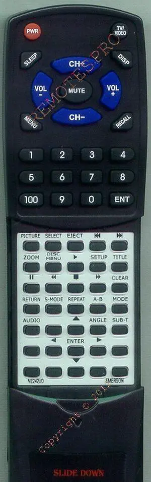 Replacement Remote Control for Emerson EWL15D6, EWL15D6A, EWL20D6, EWL20D6A, NE242 Replacement Remote Control for Emerson EWL15D6, EWL15D6A, EWL20D6, EWL20D6A, NE242
