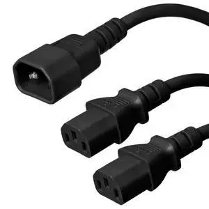 IronBox Electric IEC C14 to 2X C13 Splitter Power Cord - 10A, 250V, 18/3 AWG - UL Listed Power Extension Cable - Heavy Duty Adapter Cables for Computer, Monitor, PDU, Printer & More (3ft + 1ft Legs) IronBox Electric IEC C14 to 2X C13 Splitter Power Cord - 10A, 250V, 18/3 AWG - UL Listed Power Extension Cable - Heavy Duty Adapter Cables for Computer, Monitor, PDU, Printer & More (3ft + 1ft Legs)