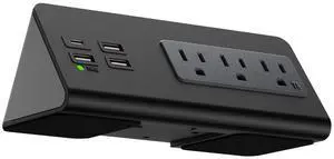 Desk Clamp Power Strip with USB-C Port, Nightstand Charging Station, 3 AC Outlets, 3 USB-A Ports, Fast Charger, Easy Installation for Home, Offices, Hotels 4.9 Ft, Black, 1 Pc Desk Clamp Power Strip with USB-C Port, Nightstand Charging Station, 3 AC Outlets, 3 USB-A Ports, Fast Charger, Easy Installation for Home, Offices, Hotels 4.9 Ft, Black, 1 Pc