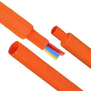 Heat Shrink Braided Sleeving, 16ft Automotive Wire Harness Wrap, High Temp Abrasion Resistant Wiring Cable Protection Protection & Organizing (Orange, 25mm1") Heat Shrink Braided Sleeving, 16ft Automotive Wire Harness Wrap, High Temp Abrasion Resistant Wiring Cable Protection Protection & Organizing (Orange, 25mm1")