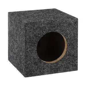 6.5 Inch Ported Wooden Speaker Enclosure, Gray Single Vented Subwoofer Box Car Audio Truck Speaker Box for DIY Home Vehicle Audio Custom Sound Supplies 6.5 Inch Ported Wooden Speaker Enclosure, Gray Single Vented Subwoofer Box Car Audio Truck Speaker Box for DIY Home Vehicle Audio Custom Sound Supplies