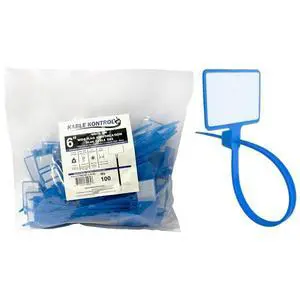 Write-On Flag Identification Zip Ties, 6 Inch 100 Pcs - Blue | Cable Markers 17/8" x 11/8" Writable Wide Flag SelfLocking Nylon Marker Cable Ties for Cable Labeling Write-On Flag Identification Zip Ties, 6 Inch 100 Pcs - Blue | Cable Markers 17/8" x 11/8" Writable Wide Flag SelfLocking Nylon Marker Cable Ties for Cable Labeling