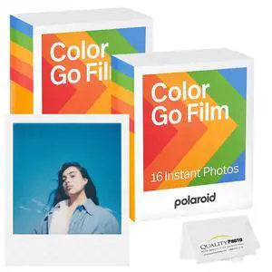 Go Color Film, White Frame + Quality Photo Microfiber Cloth (Only Compatible with Go Cameras) (2 Pack (32 Sheets) Go Color Film, White Frame + Quality Photo Microfiber Cloth (Only Compatible with Go Cameras) (2 Pack (32 Sheets)
