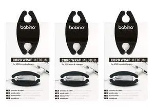Cord Wrap Value Bundles - Medium - Black - Pack of 3 (3) Cord Wrap Value Bundles - Medium - Black - Pack of 3 (3)
