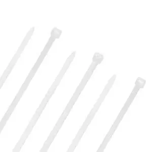 16-Inch Nylon Cable Ties, White, 120 lbs, 100 Pack 16-Inch Nylon Cable Ties, White, 120 lbs, 100 Pack