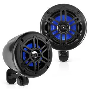 4 Waterproof Off-Road Speakers - 150W 2-Way Marine Woofer Sound System w/ 360° Rotatable Bracket, Full Range Outdoor Audio Stereo Speaker for Motorcycle ATV Jeep Boat, Includes Brackets (Black) 4 Waterproof Off-Road Speakers - 150W 2-Way Marine Woofer Sound System w/ 360° Rotatable Bracket, Full Range Outdoor Audio Stereo Speaker for Motorcycle ATV Jeep Boat, Includes Brackets (Black)