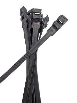 10.4" Low Profile Cable Ties - 100 Pack (Black) 10.4" Low Profile Cable Ties - 100 Pack (Black)