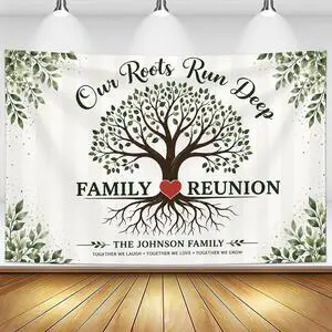 Personalized Our Roots Run Deep Family Reunion Banner Backdrop Custom Name Tree Heart Floral Border Welcome Sign Party Decorations Photo Backdrop Decor Wall Hanging Tapestry Keepsake Art Print Personalized Our Roots Run Deep Family Reunion Banner Backdrop Custom Name Tree Heart Floral Border Welcome Sign Party Decorations Photo Backdrop Decor Wall Hanging Tapestry Keepsake Art Print