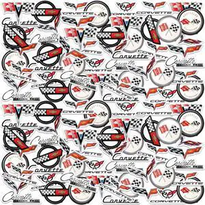 Chevrolet Corvette 100 Vinyl Stickers Waterproof Die-Cut Decals Laptop Car Chevrolet Corvette 100 Vinyl Stickers Waterproof Die-Cut Decals Laptop Car
