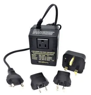 International Travel Voltage Converter/Adapter Kit Includes 220V to 110V Deluxe Step Down Converter and EU/UK/AU/US Adapter Plugs, SMF-200K (SMF-200KIT) International Travel Voltage Converter/Adapter Kit Includes 220V to 110V Deluxe Step Down Converter and EU/UK/AU/US Adapter Plugs, SMF-200K (SMF-200KIT)