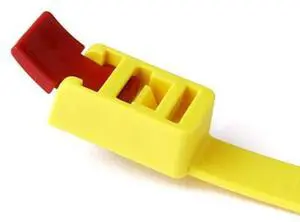 RTT750HR.NX1P Releasable Cable Tie, 29.6" Long, 200 lb Tensile Strength, PA66, Yellow (Pack of 25) RTT750HR.NX1P Releasable Cable Tie, 29.6" Long, 200 lb Tensile Strength, PA66, Yellow (Pack of 25)