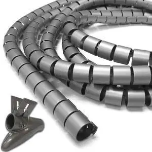 1" Easy Wrap Cable Manager Wire Protection Sleeve with Insertion Tool - 10 Feet - Gray 1" Easy Wrap Cable Manager Wire Protection Sleeve with Insertion Tool - 10 Feet - Gray