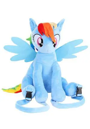 My Little Pony Rainbow Dash Plush Backpack | My Little Pony Accessories, Standard, Blue My Little Pony Rainbow Dash Plush Backpack | My Little Pony Accessories, Standard, Blue