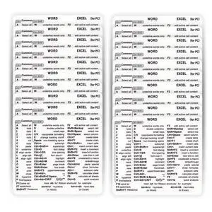 Word & Excel Shortcut Stickers for Keyboard Microsoft Office Hotkey Labels, Laptop & Desktop Keyboard Shortcuts, Compatible with Windows, Study & Work Productivity Reference Guide (20, Clear) Word & Excel Shortcut Stickers for Keyboard Microsoft Office Hotkey Labels, Laptop & Desktop Keyboard Shortcuts, Compatible with Windows, Study & Work Productivity Reference Guide (20, Clear)