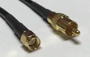RG58 SMA Male to RCA Male Pigtail Jumper RF Coaxial Cable 50ohm 1 FT Length USA RG58 SMA Male to RCA Male Pigtail Jumper RF Coaxial Cable 50ohm 1 FT Length USA