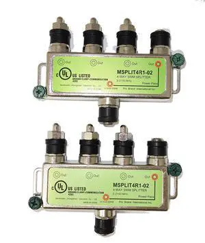 Directv SWM Approved 4-Way Splitter by Pro Brand (2-Pack) Directv SWM Approved 4-Way Splitter by Pro Brand (2-Pack)